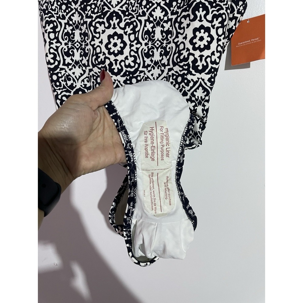 Lands End One Piece Swimsuit 12 Floral Beach Resort Cruise Slimming Pool Tanning - Picture 5 of 11